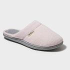 Women's Dearfoams Chenille Wide Width Scuff Slide Slippers - Pink Mw (7-8), Pale Pink