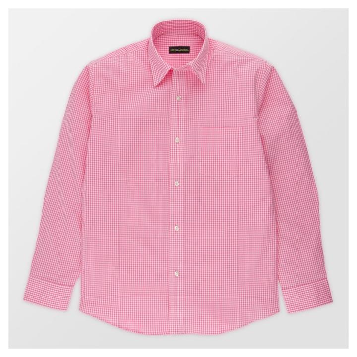 City Of London Long Sleeve Boys' Button-down Shirt - Coral -