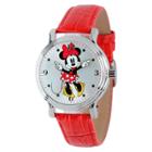 Women's Disney Minnie Mouse Shinny Vintage Articulating Watch With Alloy Case - Red, Women's,