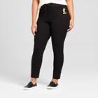 Women's Plus Size Disney Mickey Foil Graphic Jogger Pants (juniors') - Black