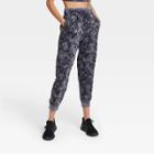 Women's Mid-rise French Terry Acid Wash Jogger Pants With Side Panel - Joylab Blue