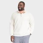 Men's Big & Tall 1/4 Zip Quilted Sweatshirt - Goodfellow & Co Beige