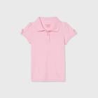 Petitetoddler Girls' Short Sleeve Interlock Uniform Polo Shirt - Cat & Jack Pink