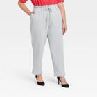 Women's Plus Size High-rise Regular Fit Jogger Pants - Who What Wear Gray