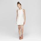 Girls' High Neck Lace Tank Dress - Art Class Off White