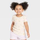 Toddler Girls' Ribbed Butterflies T-shirt - Cat & Jack Off-white