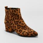 Women's Valerie Microsude Leopard Print City Ankle Fashion Boots - A New Day