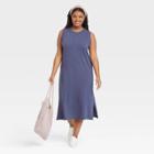 Women's Plus Size Knit Tank Dress - Universal Thread Navy Blue