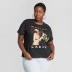 Live Nation Women's Mariah Carey Plus Size Butterfly Short Sleeve Graphic T-shirt - Black