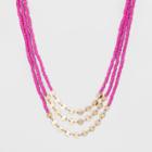 Sugarfix By Baublebar Beaded Layered Necklace - Pink, Girl's