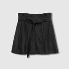 Women's Mid-rise Paperbag Shorts - Who What Wear Black