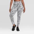 Women's Plus Size Marble Premium High-waisted 7/8 Leggings - All In Motion Cream