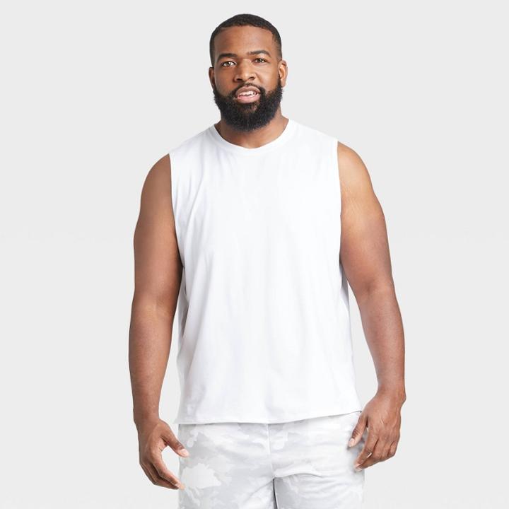 Men's Sleeveless Performance T-shirt - All In Motion True White