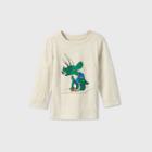 Toddler Boys' Long Sleeve Triceratop Football T-shirt - Cat & Jack Oatmeal Heather