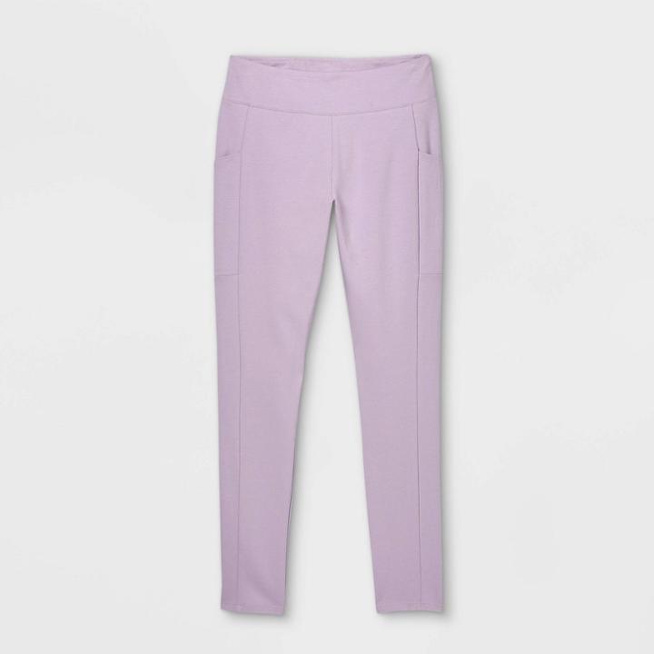 Girls' High-waisted Leggings - Art Class Light Purple