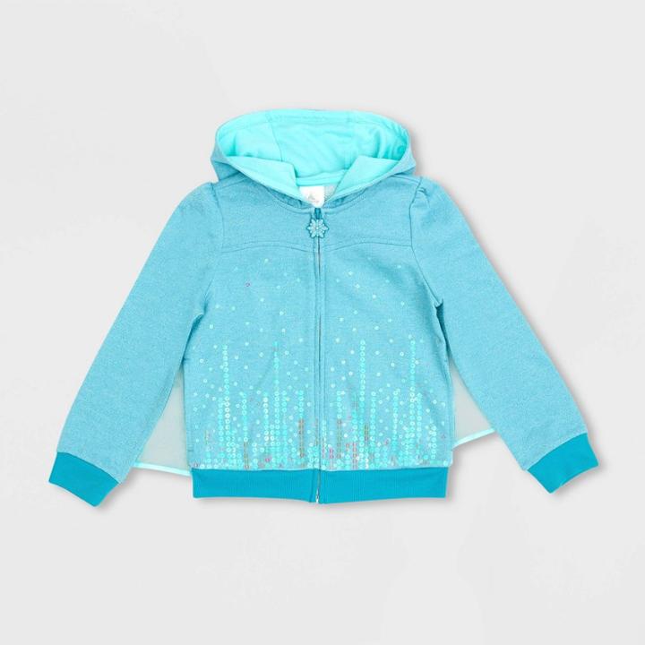 Girls' Disney Frozen I Am Elsa Activewear Sweatshirt - Blue 3 - Disney