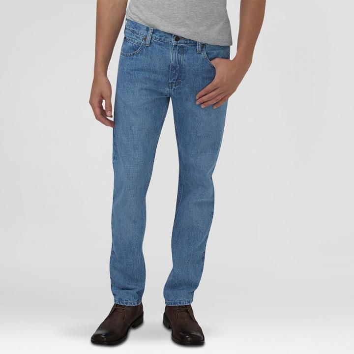 Dickies Men's Slim Fit Straight Leg 5-pocket Pants Light Indigo 28x32,