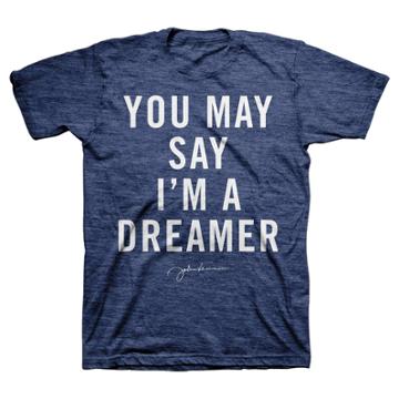 Men's John Lennon Dreamer Quote Graphic T-shirt - Navy Heather