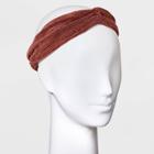 Pleated Velvet Headwrap - A New Day Brown