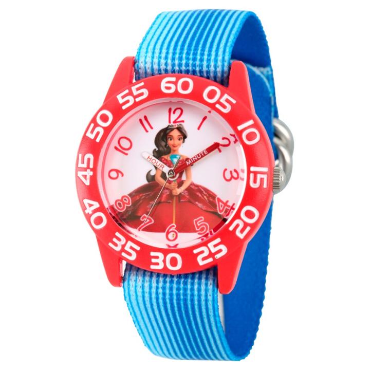Girls' Disney Elena Of Avalor Red Plastic Time Teacher Watch - Blue, Purple