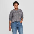 Women's Plus Size Marled Pullover - Universal Thread Blue