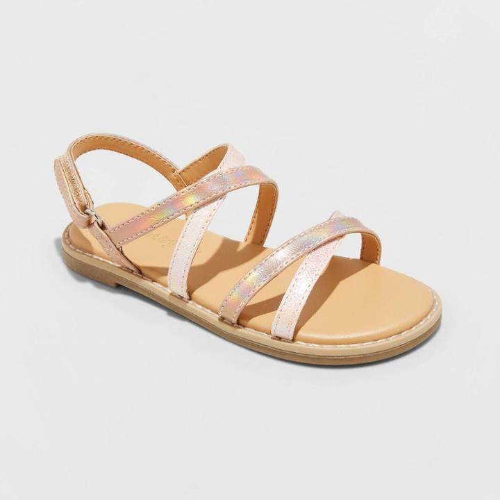 Toddler Girls' Mabyn Ankle Strap Sandals - Cat & Jack Rose Gold 5, Toddler Girl's, Pink Gold