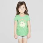 Toddler Girls' Short Sleeve 'shamrock Jump' Graphic T-shirt - Cat & Jack Dark Green
