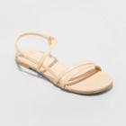 Women's Kaia Strappy Sandals - A New Day Tan