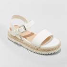 Women's Rianne Espadrille Ankle Strap Sandals - A New Day White