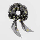 Jumbo Daisy Print Mesh Scarf Twister - Wild Fable Black