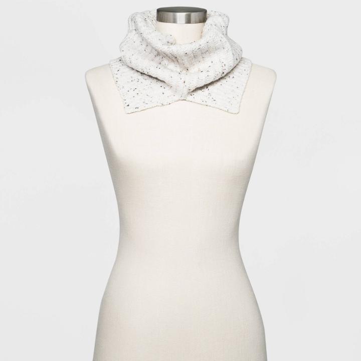 Women's Striped Snood Scarf - Universal Thread Cream One Size, Ivory