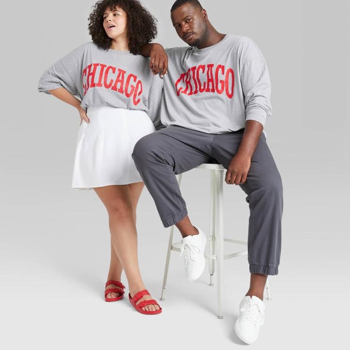Plus Size Long Sleeve Oversized T-shirt - Wild Fable Heather Gray