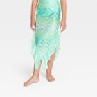 Girls' Solid Mermaid Tail Swimsuit Cover Up - Cat & Jack  Green