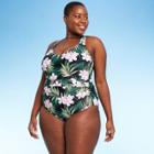 Women's Plus Size Strappy Back One Piece Swimsuit - Kona Sol Multi 14w,