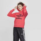 Umbro Women's Cropped Logo Hoodie Flash Red