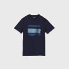 Men's Tall Striped Standard Fit Graphic T-shirt - Goodfellow & Co Xavier Navy