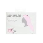 Sassy Hair Cap Long Satin Cap With Snap Clasp - Pink