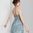 Women's Smocked Tube Top Babydoll Dress - Wild Fable Blue Floral