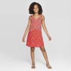 Girls' Tassle Tie Maxi Dress - Art Class Red