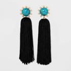 Sugarfix By Baublebar Turquoise Studs With Tassel Earrings - Black, Women's