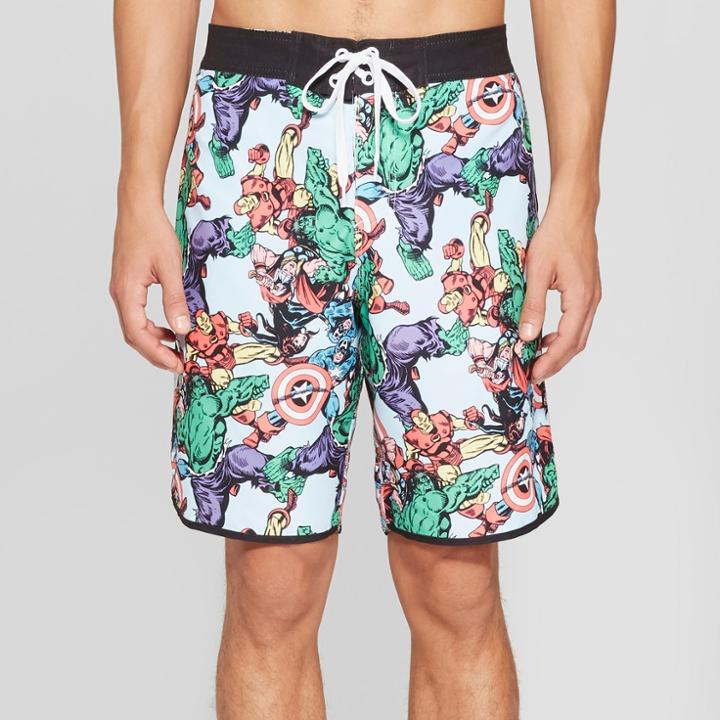 Men's Marvel Board Shorts - L,