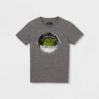 Boys' Star Wars Baby Yoda Flip Sequin Short Sleeve Graphic T-shirt - Charcoal Gray