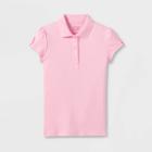 Girls' Interlock Uniform Polo Shirts - Cat & Jack Pink