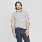 Men's Big & Tall Striped Regular Fit Short Sleeve Novelty T-shirt - Goodfellow & Co White