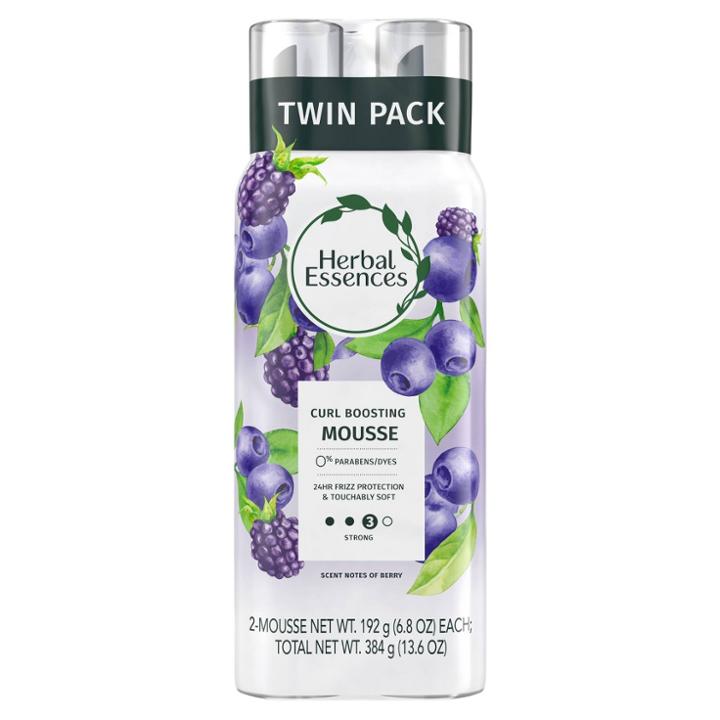 Herbal Essences Curl Hair Mousse - 13.6 Fl Oz/2ct