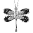 Target Women's Sterling Silver Accent Round-cut White Diamond Pave Set Butterfly Pendant - White