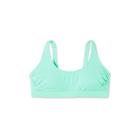 Women's Sustainably Made Plus Size Ribbed Bralette Bikini Top - Xhilaration Green