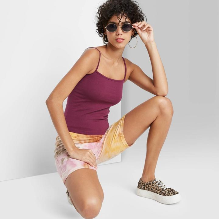 Women's Cropped Cami - Wild Fable Plum