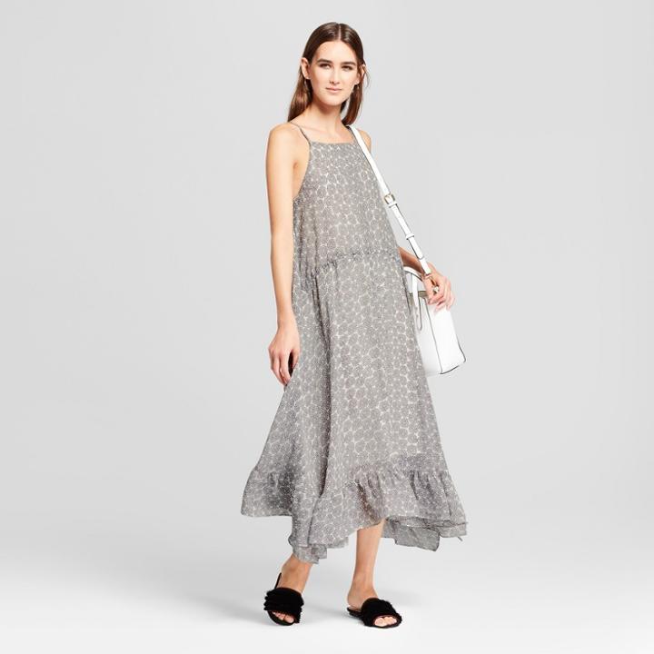 Women's Floral Print Side Tie Slip Dress - Mossimo Blue