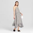 Women's Floral Print Side Tie Slip Dress - Mossimo Blue